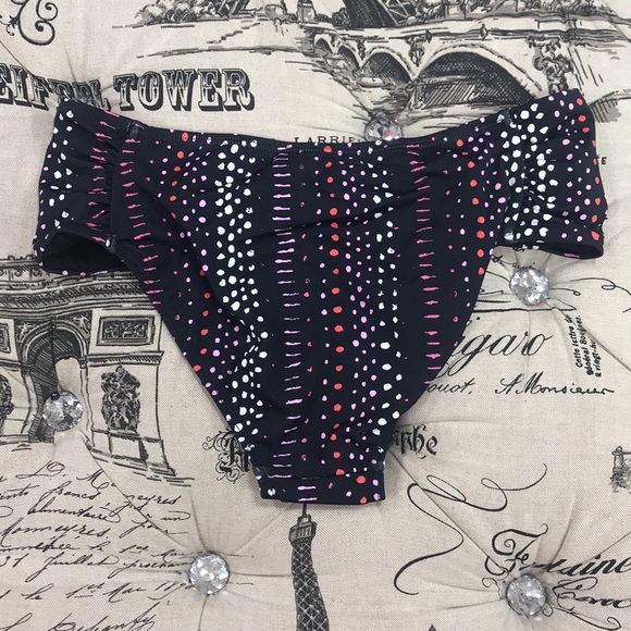 Rachel Rachel Roy Dot-Dash Print Ruched-Side Swim - Picture 7 of 7